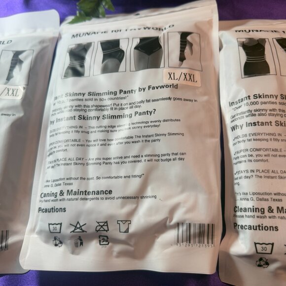 New πFavWorld Instant Skinny Slimming Panty Women's Size XL-XXL Lot of 3 - Picture 8 of 11